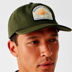 Fatherly Montana Sunset Snap Back Mesh Trucker Hat Cap Olive